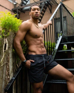 SPRAYGROUND SHARK CENTRAL MIDNIGHT SWIM TRUNKS -Spray Ground 910SWM2003 3 1