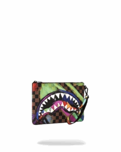 SPRAYGROUND SHARKS IN PARIS CITY STREAKS CROSSOVER CLUTCH -Spray Ground B5583 2