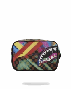 SPRAYGROUND SHARKS IN PARIS CITY STREAKS TOILETRY BAG -Spray Ground B5584 3