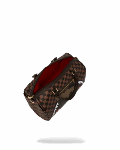 SPRAYGROUND EXTERIOR GOLD ZIP POCKET SHARKS IN PARIS MINI DUFFLE -Spray Ground D5627 8