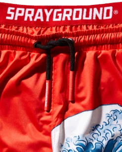 SPRAYGROUND KIDS JAPAN WAVE SWIM TRUNKS (RED) 8 SPRAYGROUND KIDS JAPAN WAVE SWIM TRUNKS (RED) -Spray Ground SPY210RED 4