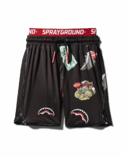 SPRAYGROUND KIDS PATCH ALL-IN SWIM TRUNKS (BLACK)