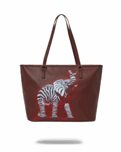 SPRAYGROUND ZEBRA ELEPHANT RON ENGLISH COLLAB TOTE 16 SPRAYGROUND ZEBRA ELEPHANT RON ENGLISH COLLAB TOTE -Spray Ground T4920 3
