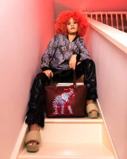 SPRAYGROUND ZEBRA ELEPHANT RON ENGLISH COLLAB TOTE 17 SPRAYGROUND ZEBRA ELEPHANT RON ENGLISH COLLAB TOTE -Spray Ground T4920 3 1